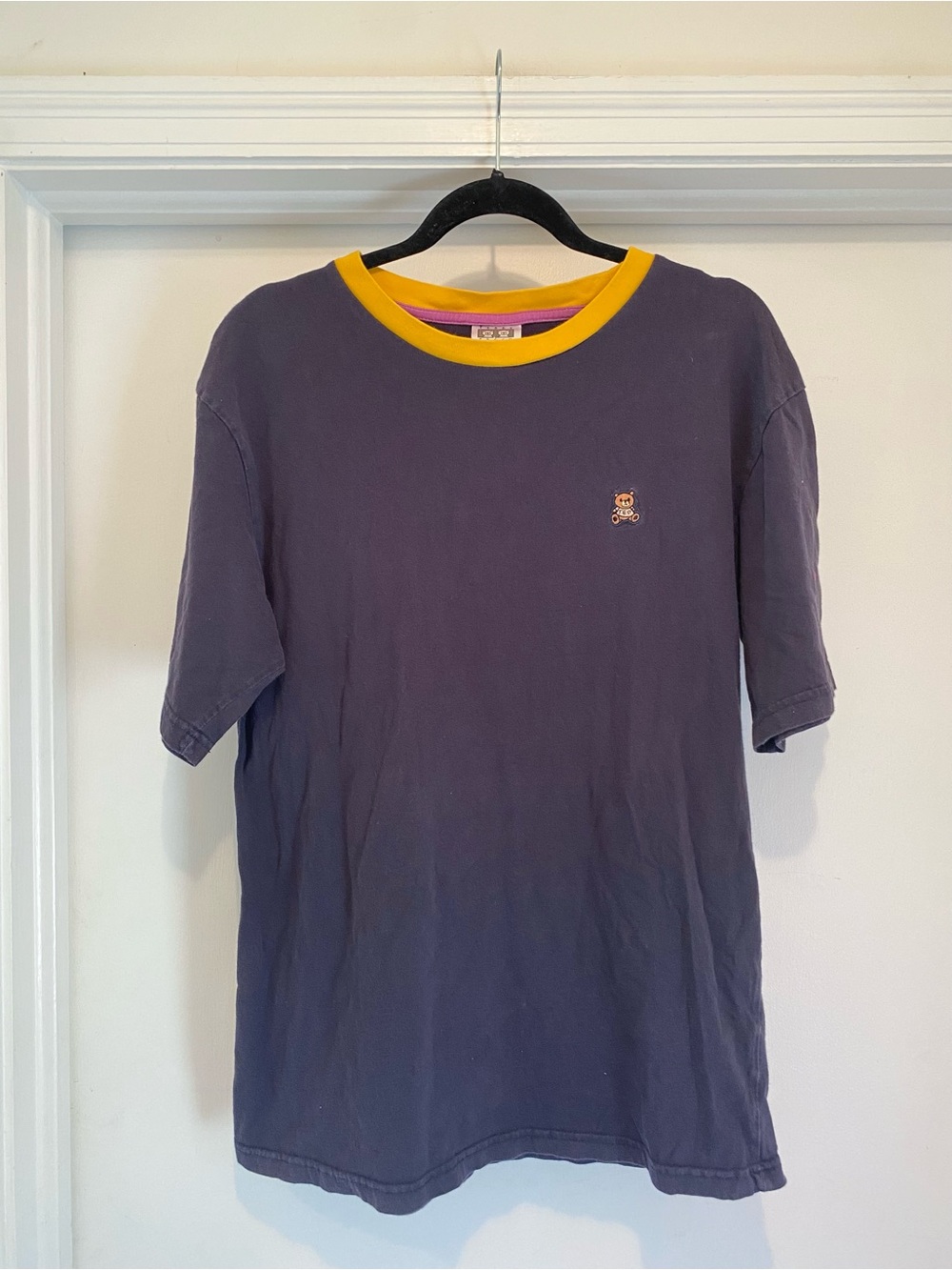 Teddy Fresh Bear Logo Tee Shirt Adult Large Navy Blue Cotton Streetwear